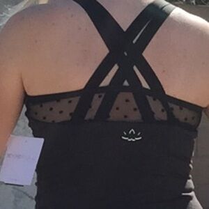 Beyond Yoga Tank with strappy mesh dot back